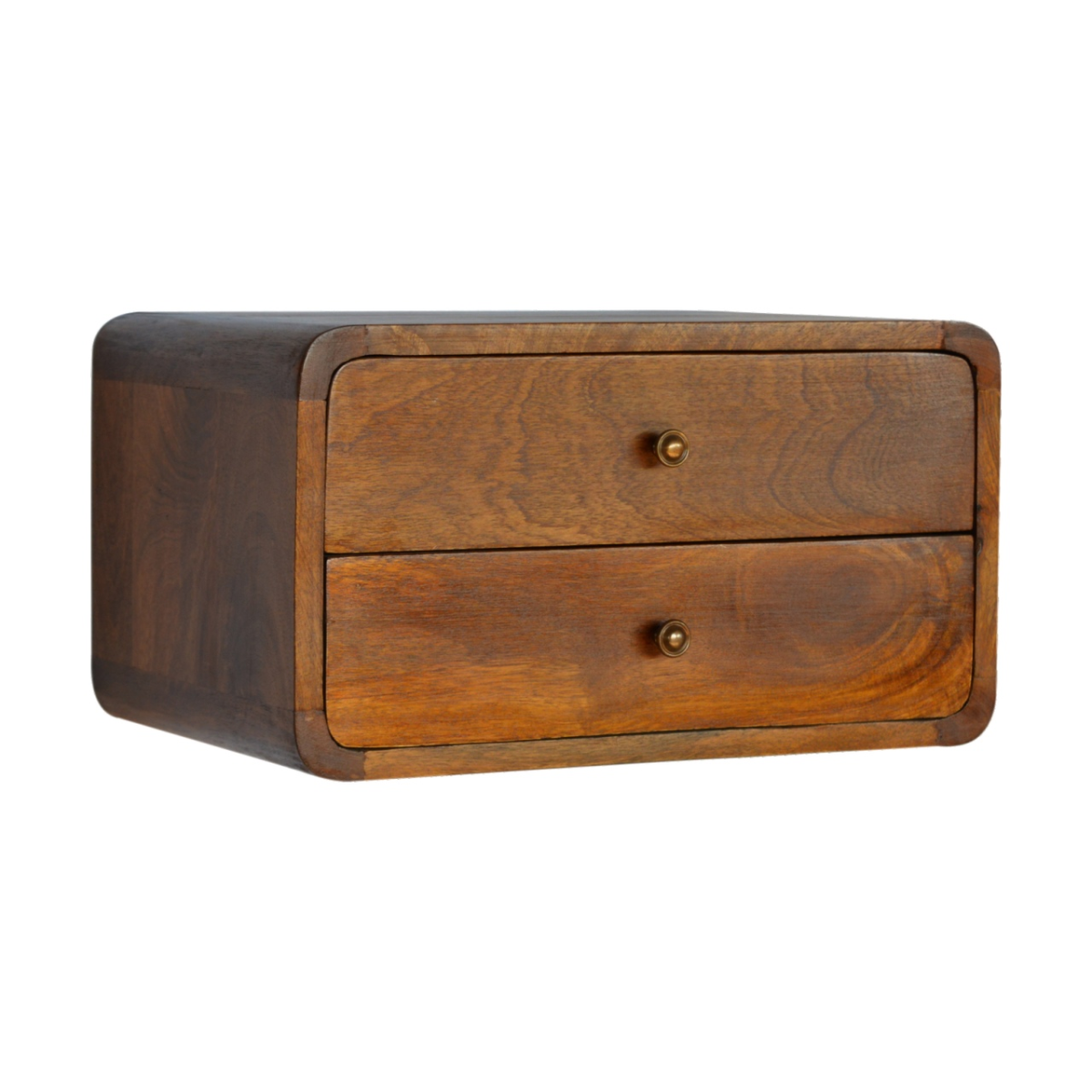 Artisan Furniture Solid Wood Floating Curved Chestnut Bedside