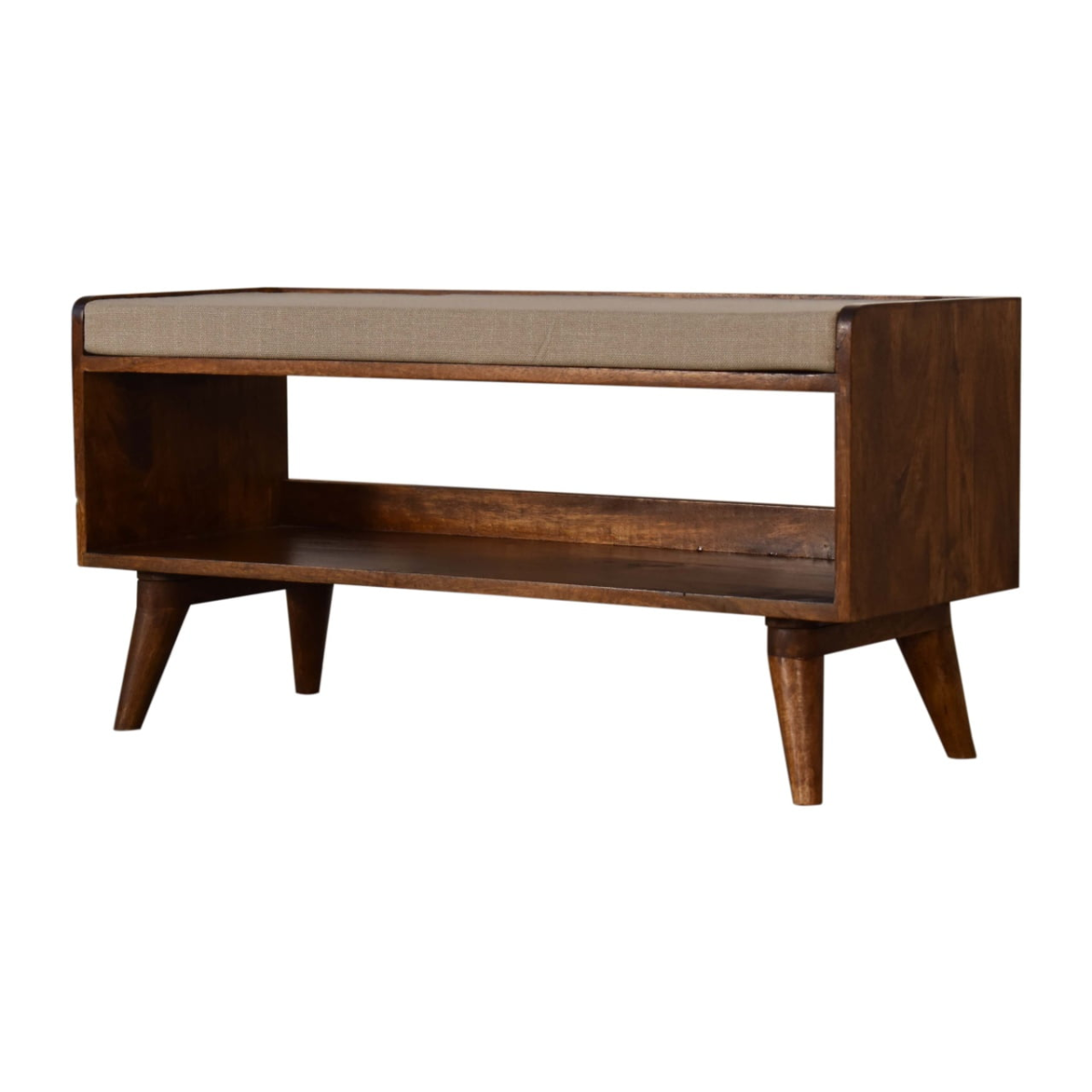 Artisan Furniture Solid Wood Mud Linen Nordic Storage Bench