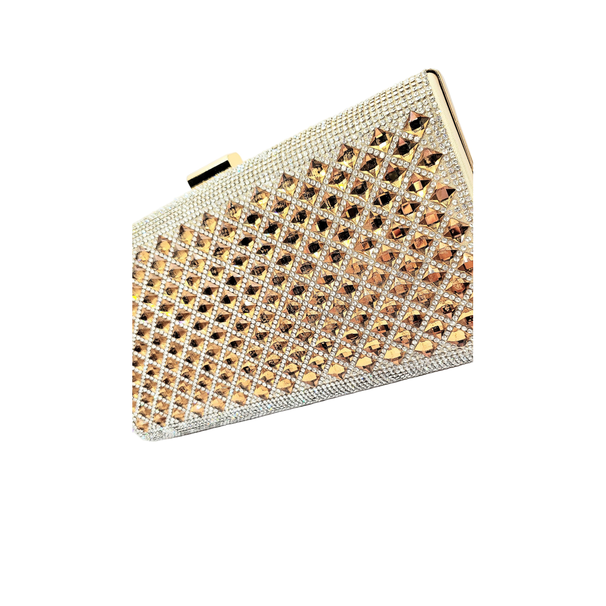 Mirrored Box Crystal Clutch Bag