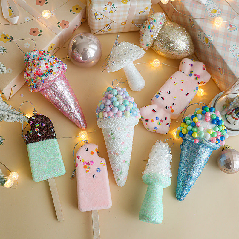 Creative Pendant Ice Cream Christmas Tree Decoration Small Hanging Pieces