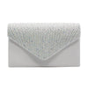 Satin Hot Drilling With Cover Dinner Bag European And American Clutch Chain Cross-shoulder Bag
