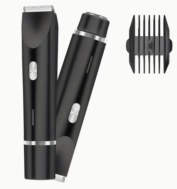 2 In 1 Hair Remover Women's Double Head Shaver Private Pubic Hair Trimmer Electric Razor Wet Dry Electric Body Hair