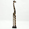 1.5M HAND CARVED WOODEN GIRAFFE
