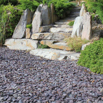 40mm Plum Slate Chippings - Zestio