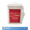 vintage word dog food tin love and a dog one supplied