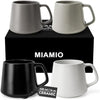 MIAMIO - Coffee Mugs Set of 4 / Large Ceramic Coffee Cups (420 ml) - Mug for Cappuccino, Tea, Espresso - Microwave and Dishwasher Safe - Luxe Collection (Classic Pastel)