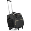 Luxja Rolling Teacher Bag with Laptop Compartment and Detachable Dolly, Multifunctional Rolling Teacher Tote Bag (Bag Only), Black