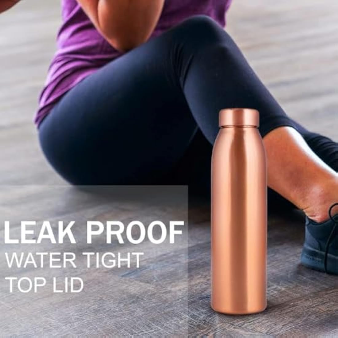 NORMAN JR, Copper Water Bottle 1L - Gift Box of 3, Plain, an Ayurvedic vessel made from pure copper - helps you drink more water, with many health benefits