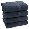 Nausha Pack of 4 Bath Towels 100% Egyptian Cotton Towels Set Super Soft and Highly Absorbent Towels 500 GSM (Grey)
