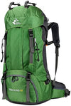 Bseash 60L Waterproof Hiking Camping Backpack with Rain Cover, Lightweight Outdoor Sport Travel Daypack Rucksack for Climbing Skiing