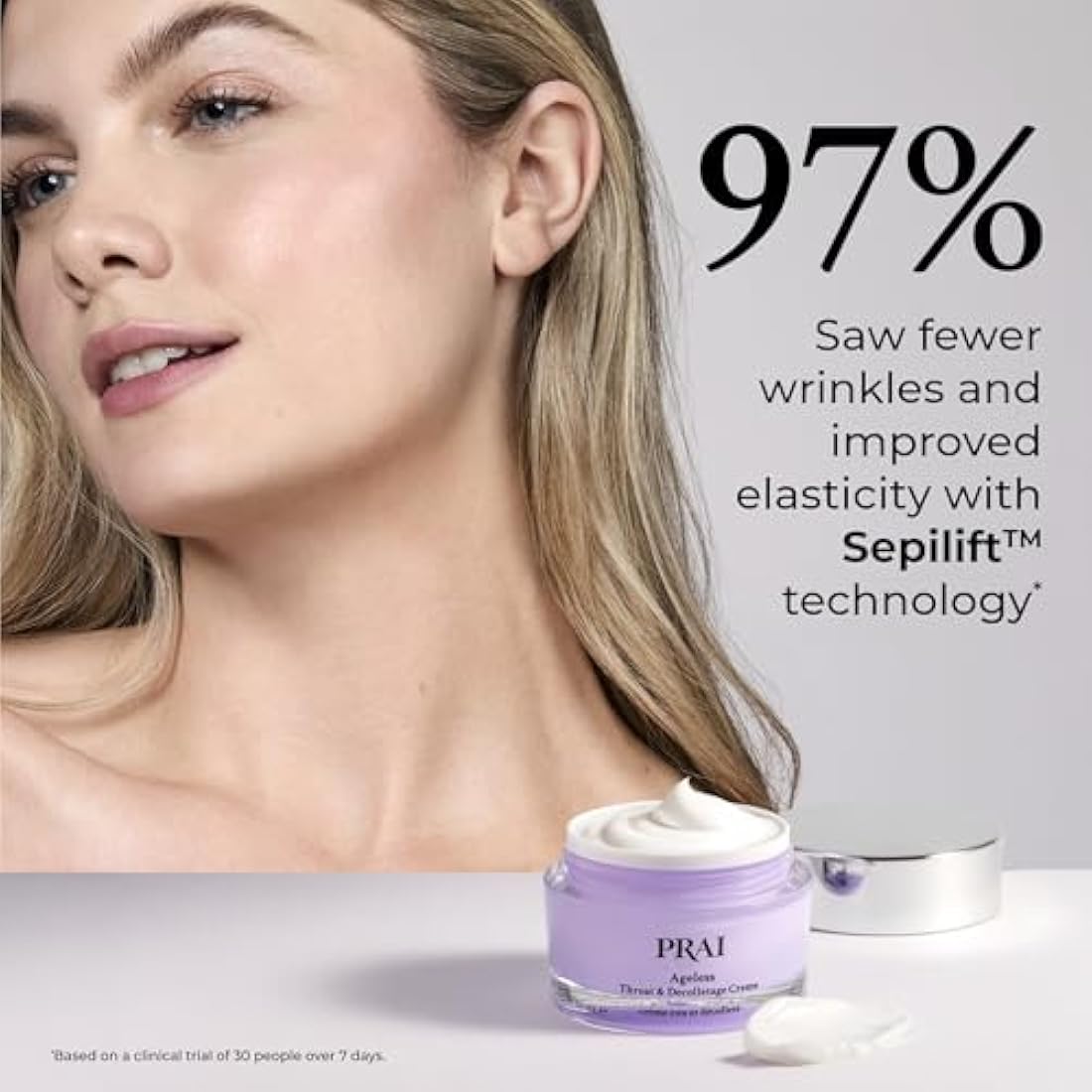 PRAI Ageless Throat & Decolletage Creme 200ml - Anti-Ageing, Collagen Boosting Skincare Cream - Tightens & Firms Skin, Reduces Wrinkles - Luxury Neck Moisturiser With Hyaluronic Acid - 7 Day Results