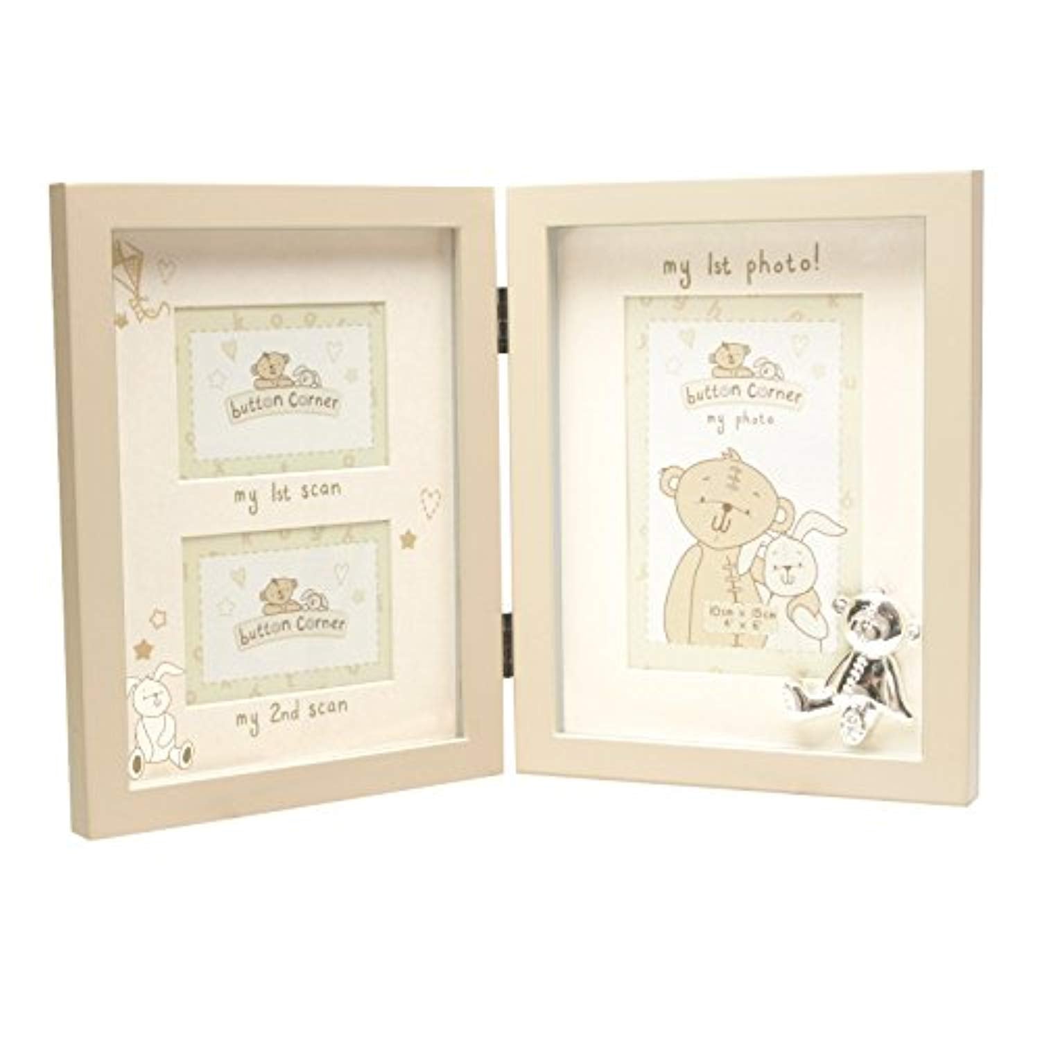 Button Corner MDF Photo Frame First & Second Scan & First Photo CG783