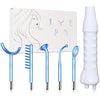High Frequency Facial Wand Machine, ‎FAZJEUNE 5 in 1 Portable Handheld Face Massager Skin Care Device Tightening Machine Set Acne Spot Treatment Reducing Puffy Eyes Wrinkles Dark Circles Freckle