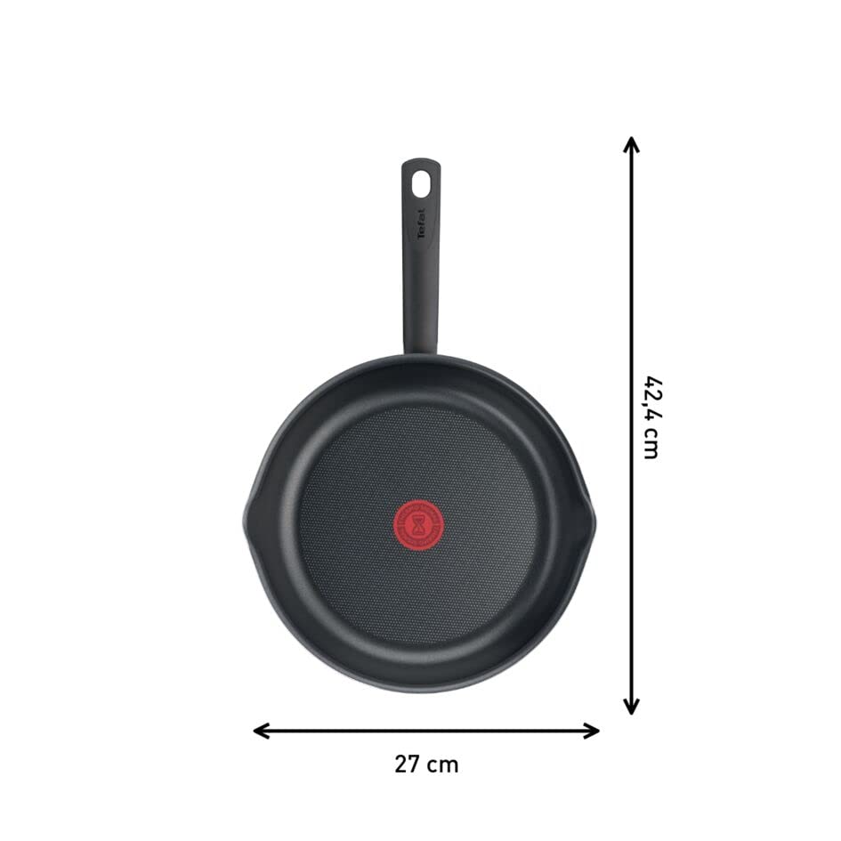 Tefal Day by Day On 24 cm Frying Pan, Non Stick, Aluminium, Black, All hobs Compatible excluding Induction, B56404AZ