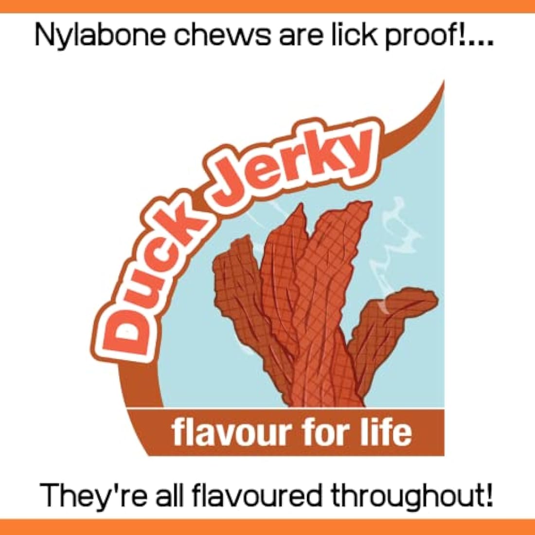 Nylabone Extreme Tough Dog Chew Toy, Souper Bone, Duck Jerky Flavour, Mess-Free, For Dogs Over 23 Kg - X-Large