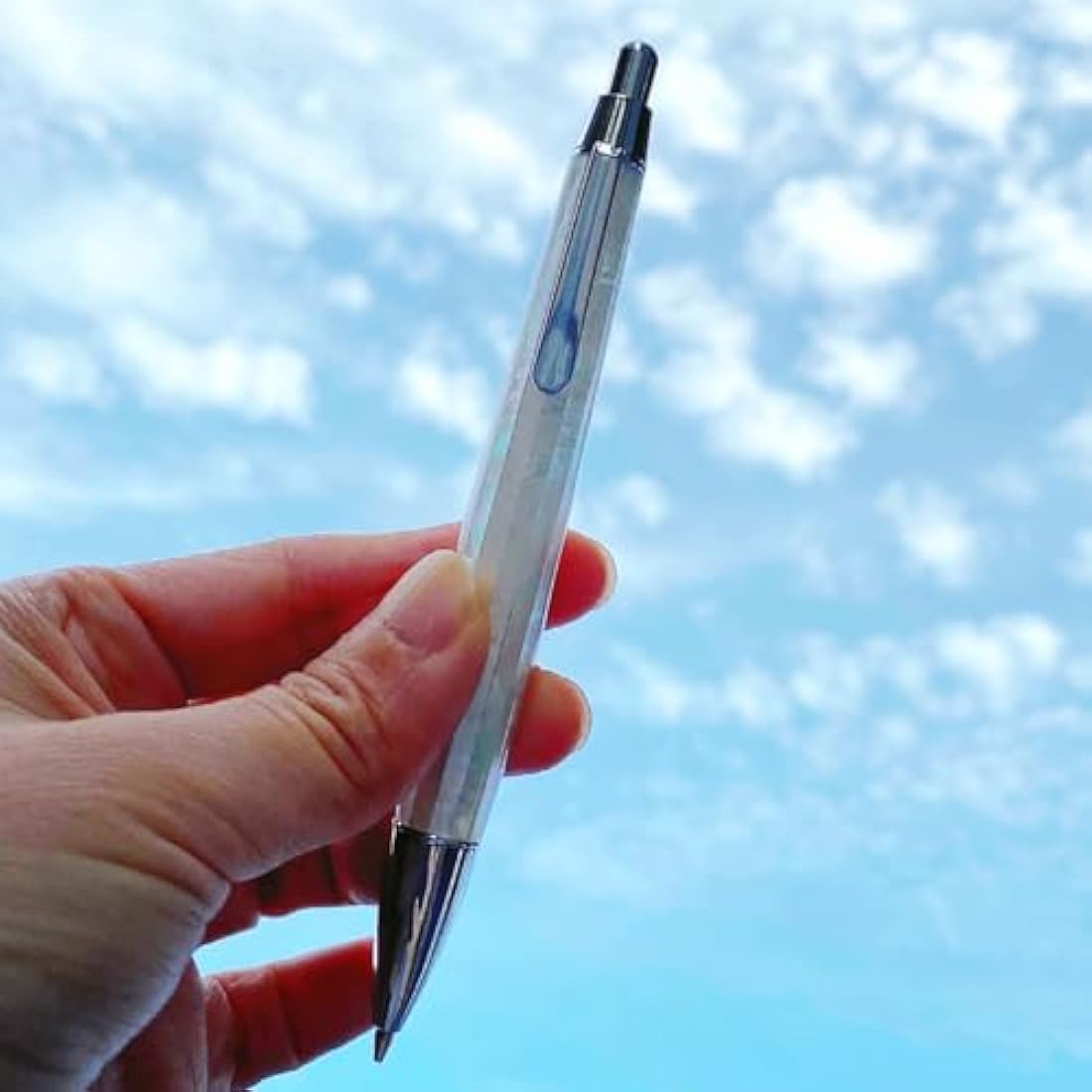 LACHIEVA LUX Mother of Pearl Mechanical Pencil 0.7mm, Elegant Metal Pencil for Drawing and Sketching, Includes 12 Lead Refills