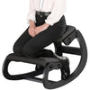 Predawn Adjustable Ergonomic Kneeling Chair – Rocking Posture Stool with Thick Cushion, Solid Wood Frame, Height Adjustable for Adults, Office or Home Meditation Seat for Back Pain Relief (Black)