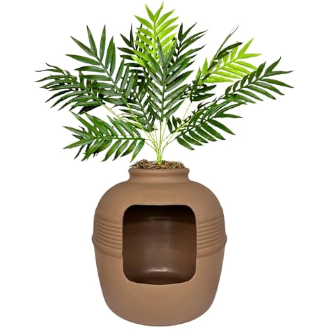 Good Pet Stuff Mocha Brown Large Hidden Litter Box Planter Base Kit for Cat Owners