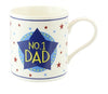 No. 1 Dad - Star China Mug - Perfect for Fathers Day, Birthdays, Christmas