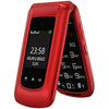 Senior Mobile Phone with Big Buttons, GSM Sim Free Unlocked Basic Cell Phones Easy to Use, Flip Phone with Dual Color Display | SOS Button | FM Radio | Torch |1000mAh Battery | Speed Dial (Red)