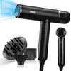 VGR Professional Hair Dryer - High Speed Powerful Brushless 11000 RPM - Fast Dry Negative Ionic - Lightweight Blow Hairdryer with Diffuser for Curly Hair and Nozzle - Quiet Low Noise