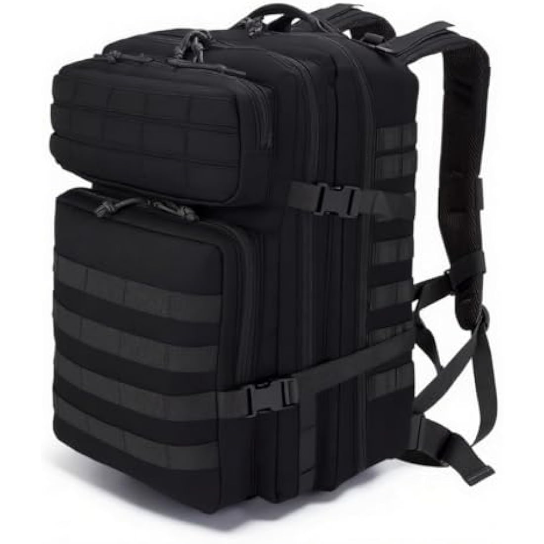 SHANNA 45L Military Tactical Backpacks, Large Capacity Hiking Camping Backpack, Waterproof Outdoor Sport Gym Travel Daypack Molle Army Rucksack 3 Day Bug Out Bag Survival Equipment for Men Women