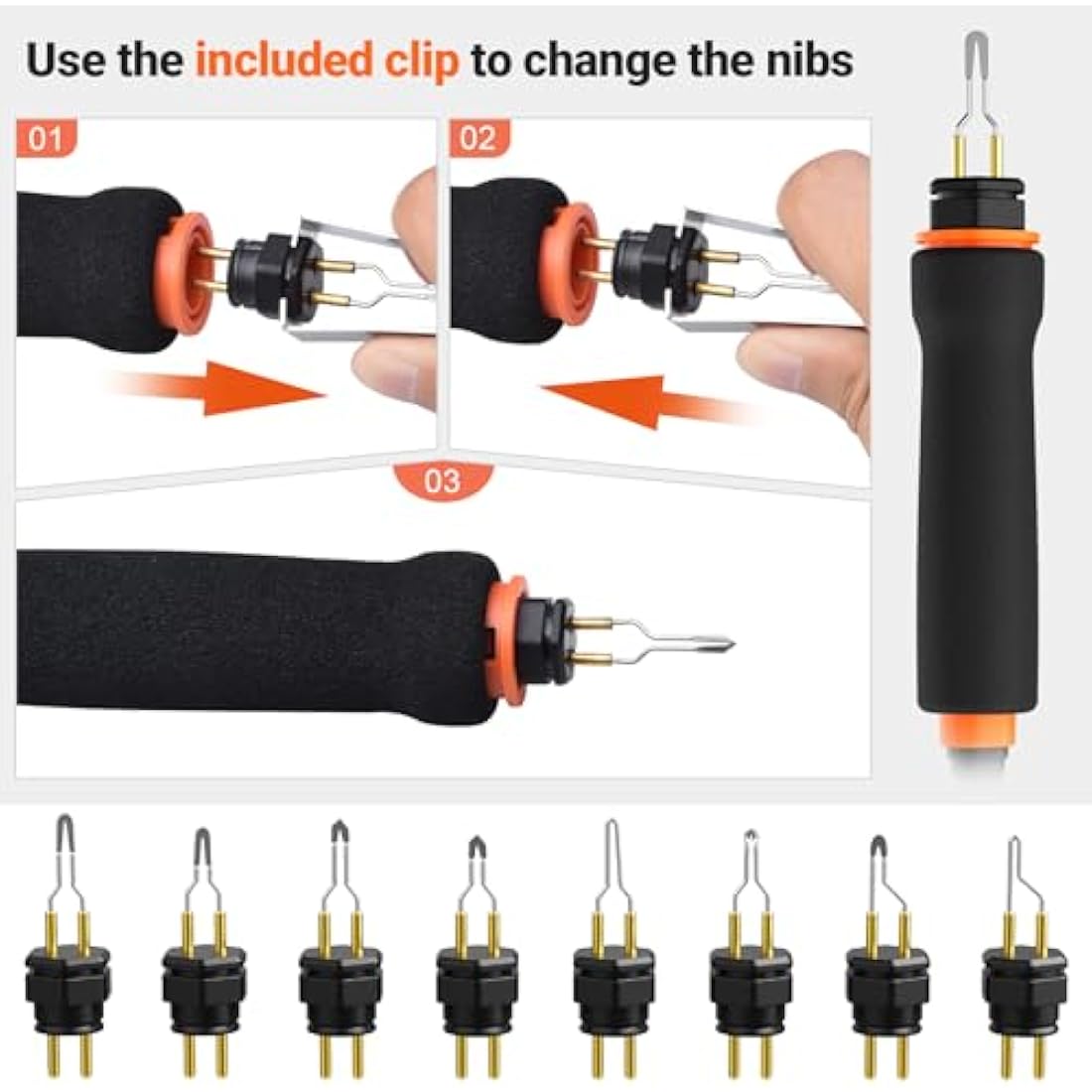 Pyrography Pen with Transformer, Preciva 23W Wood Burning Kit, Adjustable Temperature 250-600℃, 8pcs Plug-in Pyrography Nibs, Fast Heating Wood Burning Tool for DIY Engraving Craft（UK Plug)