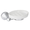 Wall Mounted Gold Soap Dishes Ceramic Holder for Vintage Bathrooms - Elegant Chrome Finish