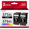 CATJOY PG-575XL CL-576XL Ink Cartridges，575XL 576XL Printer Cartridges Replacement for Canon 575 576 Ink Cartridges for Canon PIXMA TS3550i TR4750i TR4755i TS3750i TR4751i Printer (1*Black, 1*Colour)