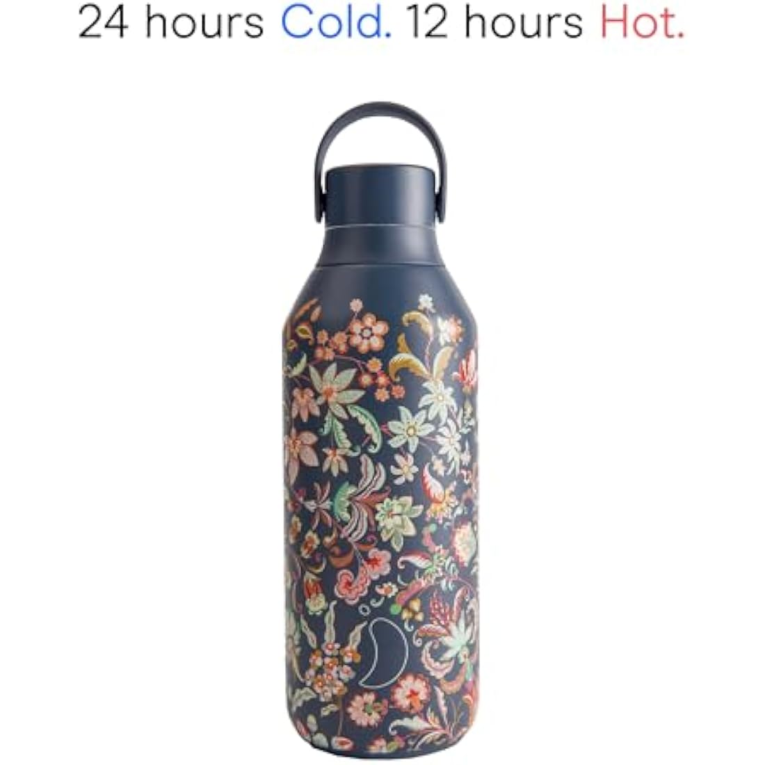 Chilly's Series 2 Water Bottle - Stainless Steel Thermal Bottles with Double Wall Vacuum, Soft Collar & Carry Loop - 24hrs Cold, 12hrs Hot - For Office, Home & Travel - Available in 350ml, 500ml & 1L