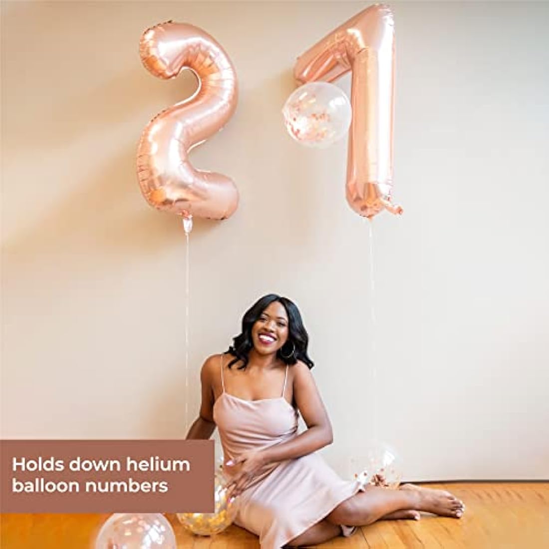 Pack of Rose Gold Heavy Foil Fountain Table Floor Balloon Weight for Helium Birthday Party Wedding Balloons (24 Pack)