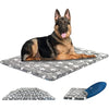 KROSER Dog Bed Mat Reversible Cool & Warm 122x76cm Dog Crate Mat Machine Washable Dog Bed Matterss High Density Foam, Dog Pad Pet Beds for Extra Large Dogs, Grey Blue