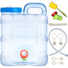 Sparkstarses Water Container, 15L Water Container with Tap, Camping Water Carrier, Plastic Water Tank for Kitchen, RV, Van, Truck, Camping, School, Hospital, Outdoor, Garden