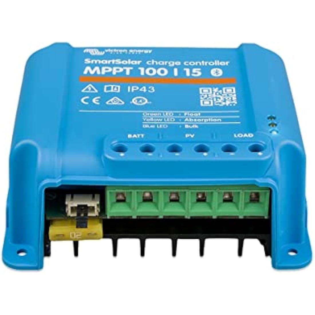 Victron Energy SmartSolar MPPT Solar Charge Controller (Bluetooth) - MPPT Charge Controller for Solar Panels - 100V 15 amp 12/24-Volt