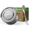 Blockhtte Stainless Steel Lunch Box, Round I 1800ml with Spork I Tiffin, Stainless Steel Food Containers Leakproof  Bento Metal Lunch Box for Adults