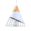 WOWEWA White Modern Pendant Light Over Kitchen Island,Adjustable Wood Hanging Light Fixture,E27 Industrial Pendant Lighting for Dining Room,Living