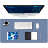 K KNODEL Large Office Leather Desk Mat, Mouse and Keyboard Pad, Computer and Laptop Mat, Desktop Protector and Cover, Writing Pad and Blotter (80x40cm, Lake Blue)