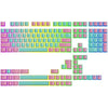 Ranked Pudding v2 PBT Keycaps | 145 Double Shot Translucent ANSI US & ISO Layout | OEM Profile for Full Size, TKL, 75%, 65% and 60% RGB Mechanical Gaming Keyboard (Miami)