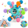 Baby Toys 0-6 Months Sensory Montessori Toys for Babies 6-12 Months Baby Rattle Teether Toy Shaker Grab Spin Newborn Toy Gift for 8 9 Month Babies Toddler Boys Girls Christmas(Blue)