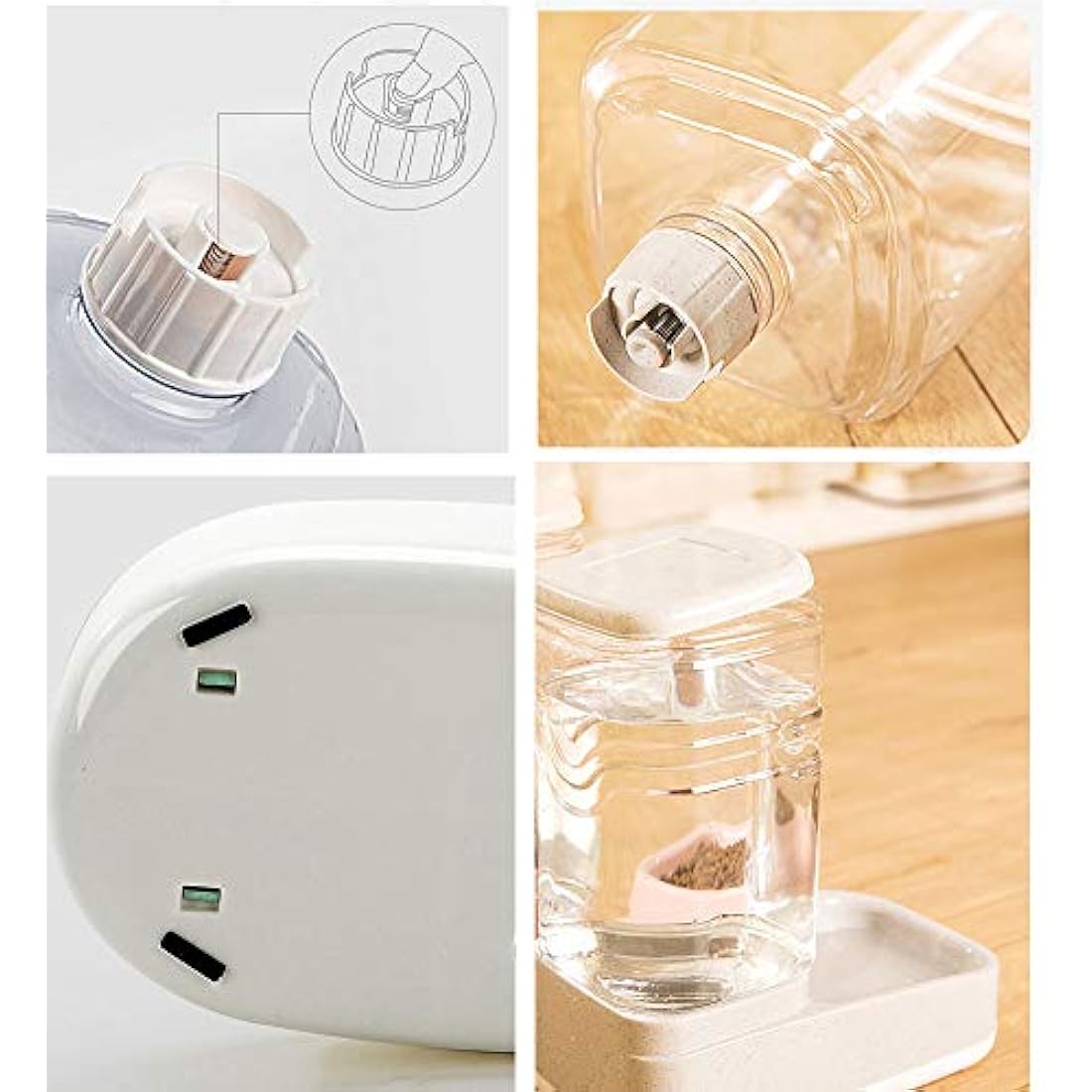 Old Tjikko Automatic Feeder and Waterer Set, Dog Cat Food Feeder and Water Dispenser 3.8L, Gravity Pet Feeder for Small Medium Big Pets