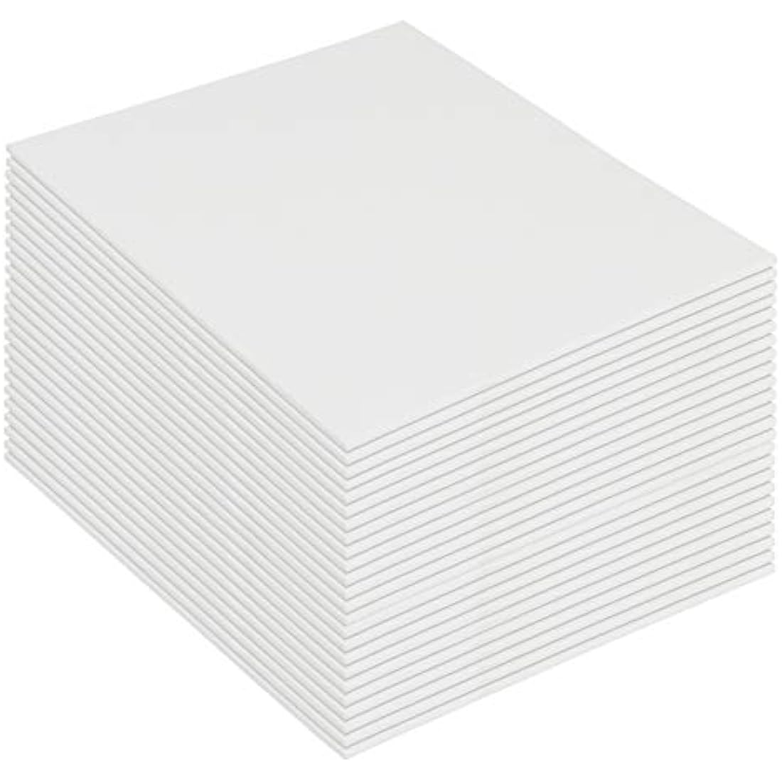 Kurtzy Canvas 24 Pack - 20 x 25cm (8 x 10 inches) - Pre Stretched Cotton Canvas Boards - Oil & Acrylic Painting, Sketching, Drawing