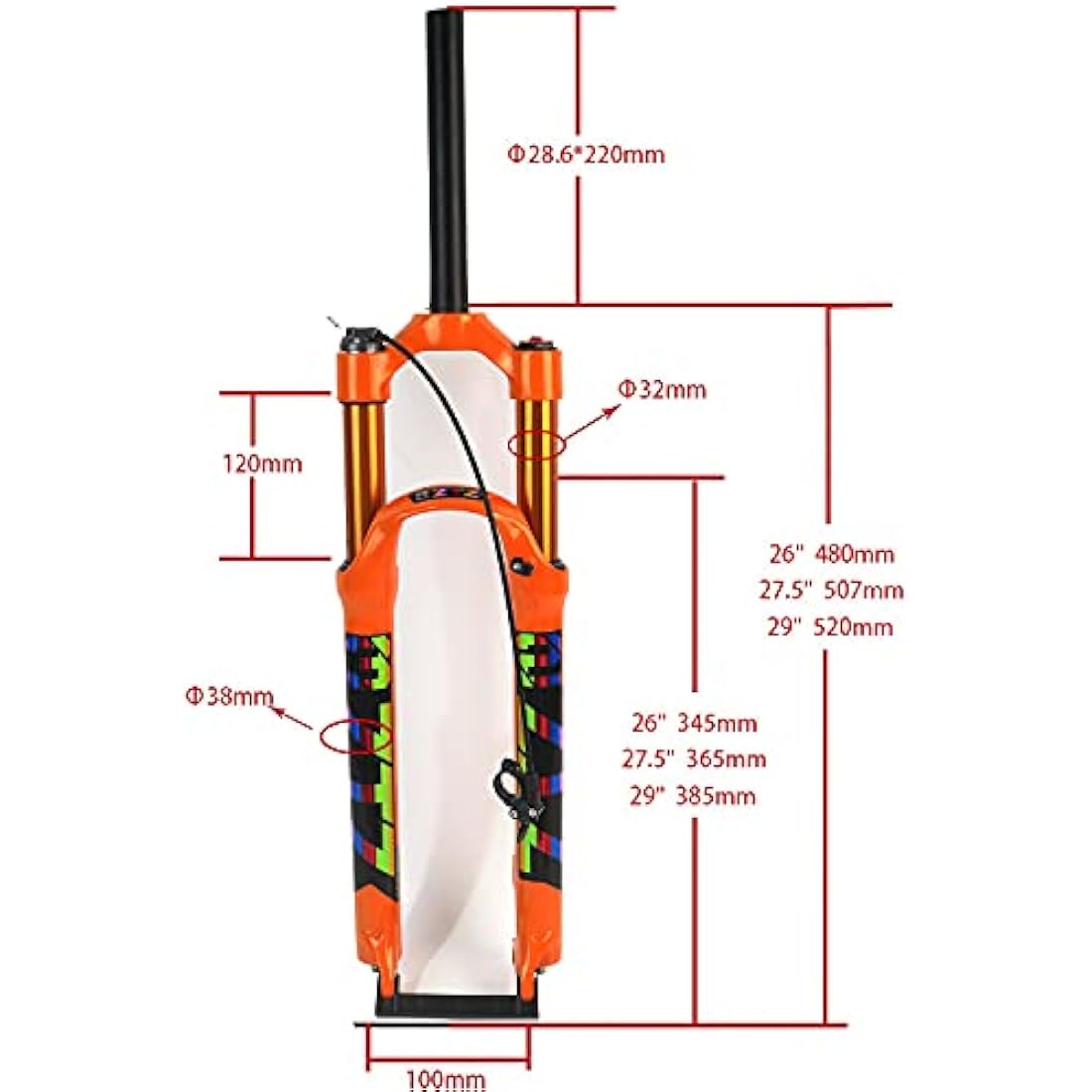 splumzer Mountain Front Fork Air Pressure Shock Absorber Fork Fork Bicycle Accessories Magnesium Alloy 26/27.5/29 Shoulder Control