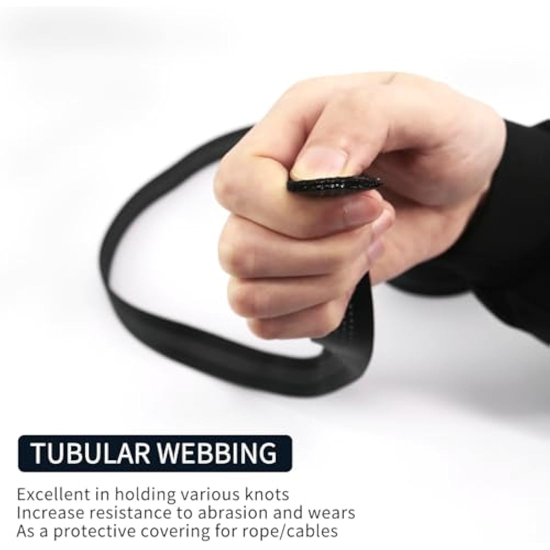 NewDoar UIAA & CE Certified 1 inch Nylon Tubular Webbing Tube/Tubular Climbing Webbing - Heavy Duty Strap for Rescue, Climbing, Harnesses, Rock Work & Firefighting