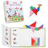 Coogam Travel Tangram Puzzle with 3 Set of Magnetic Tangram - Road Trip Tangoes Jigsaw Shapes Dissection Games with Solution - IQ Book Educational Toy Brain Teaser Gift for Kid Adult Challenge