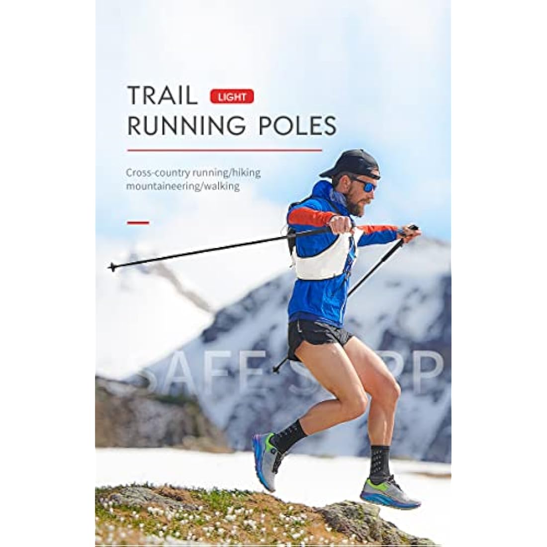 Trekking Poles Folding, Lightweight, AONIJIE Canbo Fiber Hiking Poles,110/120cm Ultralight For Walking Running Sticks Mountaineering, Send Pair