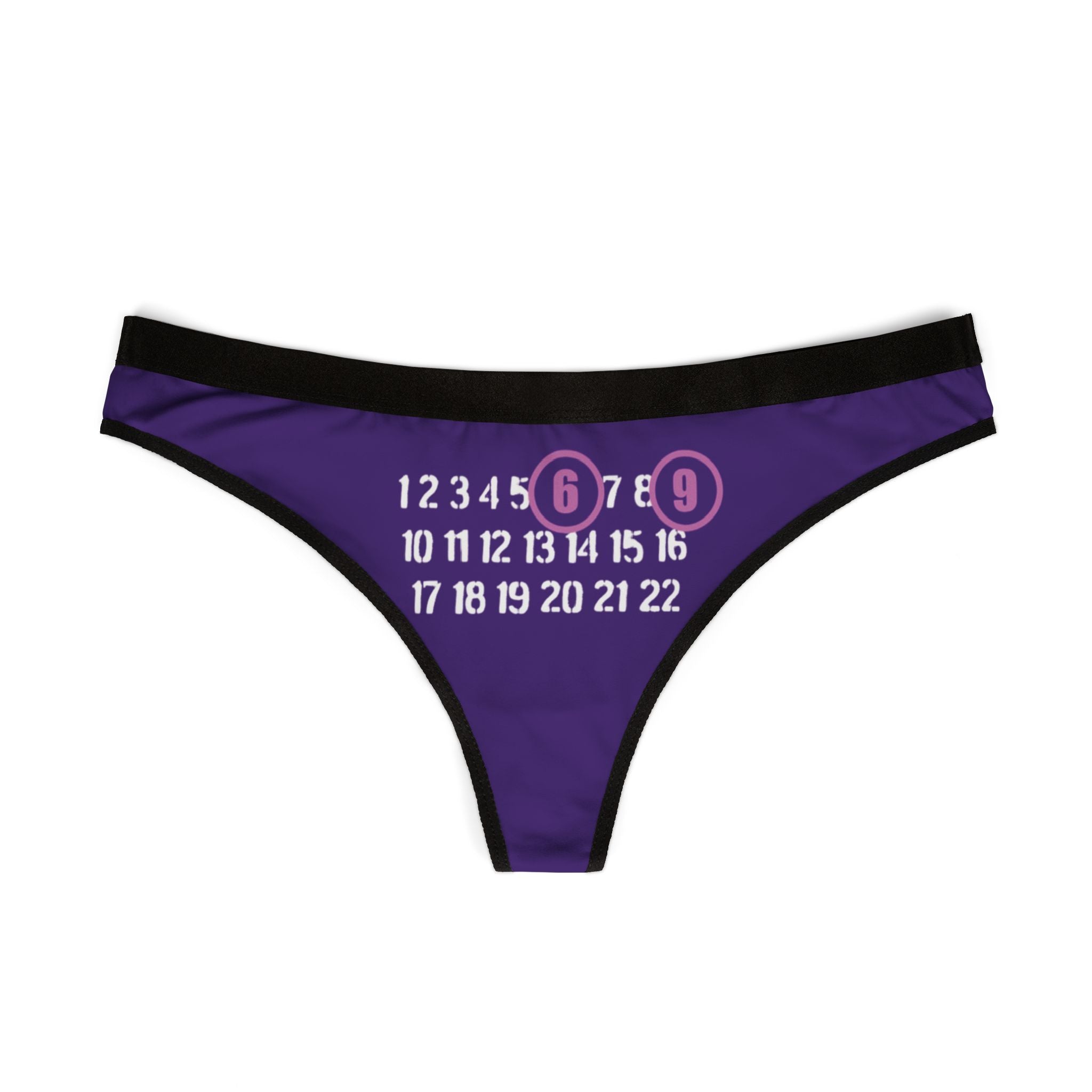 69 Thong - Bold Playful Design in Chic Pinkish-Purple, Luxurious Comfort and Seductive Style