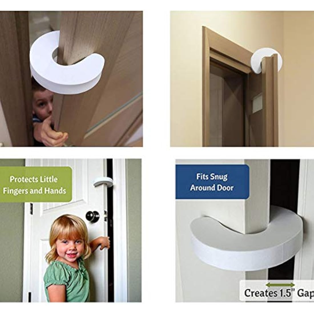 Baby Corner Guards, Fairy Baby 17Pcs Baby Proofing Kit Child Safety 1 Edge Protection 19.68 ft + 8 Corner Protectors +2 Cabinet Latch Locks + 4 Cabinet Strap Locks+ 2 Door Stopper Guards