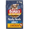 Bakers Meaty Meals Adult Dry Dog Food Chicken 2.7kg, Pack of 4