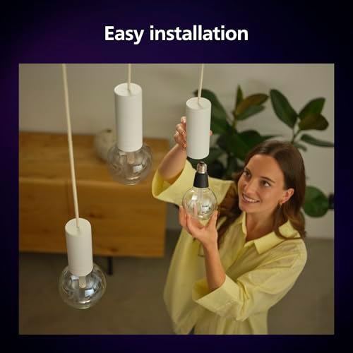 Philips Hue Lightguide G95 Small Globe Smart Bulb, White and Color Light, Bluetooth Compatible, Voice Control with Alexa, Apple Home & Google Assistant