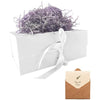 White Gift Box, 23.5 x17 x10 cm Gift Box with Magnetic Lids and Silk Ribbon Specially Designed for Present Birthdays, Holidays, Anniversaries Gift Packaging